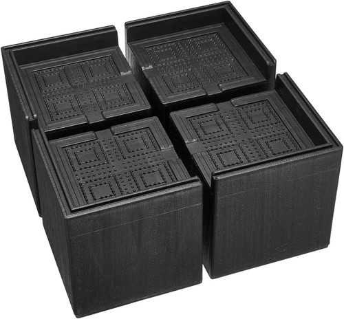 Bed risers 3in shape heavy - bed, l