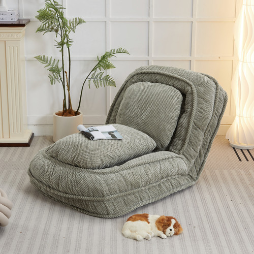 Green foldable sofa chair - foldable,