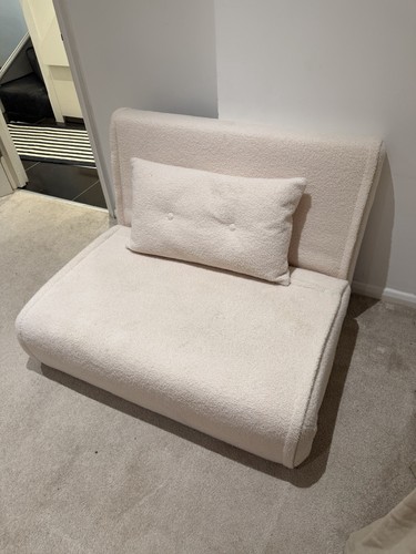 Cream boucle single - single, bed