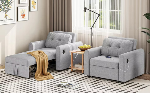 Single sofa bed - sofa, bed,