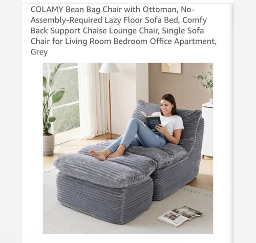 Sofa bed chair small grey - sofa,