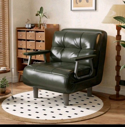 Seater sofa bed faux - bed, leather